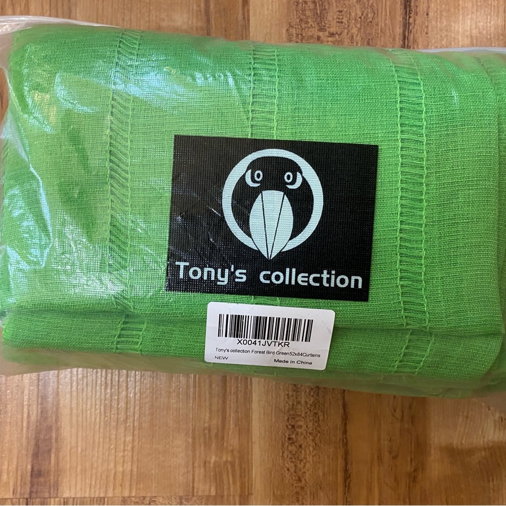 NWT Lime Green Sheer Grommet Long Curtains: 2 Panels 84” L x 52” W Each - Picture 3 of 4